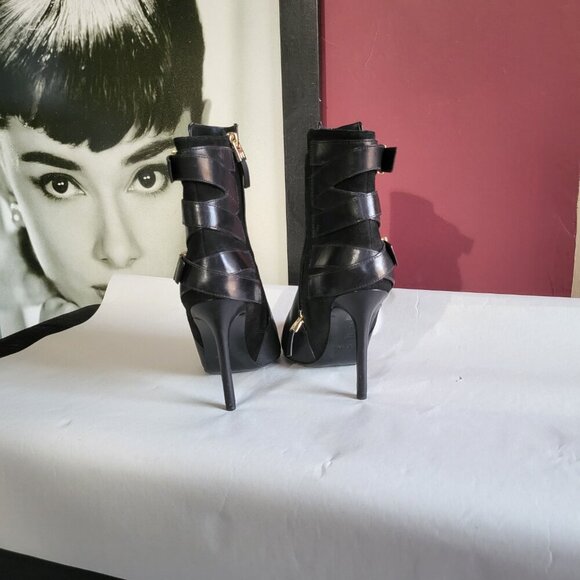 AUTHENTIC MARCIANO LEATHER STILLETTO ANKLE BOOTIES SZ 6 - Picture 3 of 12